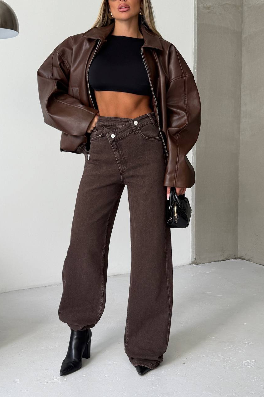 Blugi Damă Oversize Maro Esmae - 2 | YEO