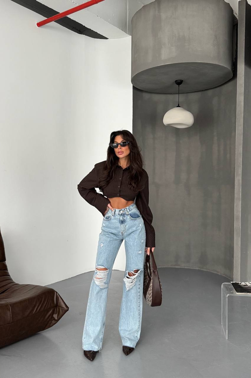 Blugi Regular Fit Albastri Marzena - 2 | YEO