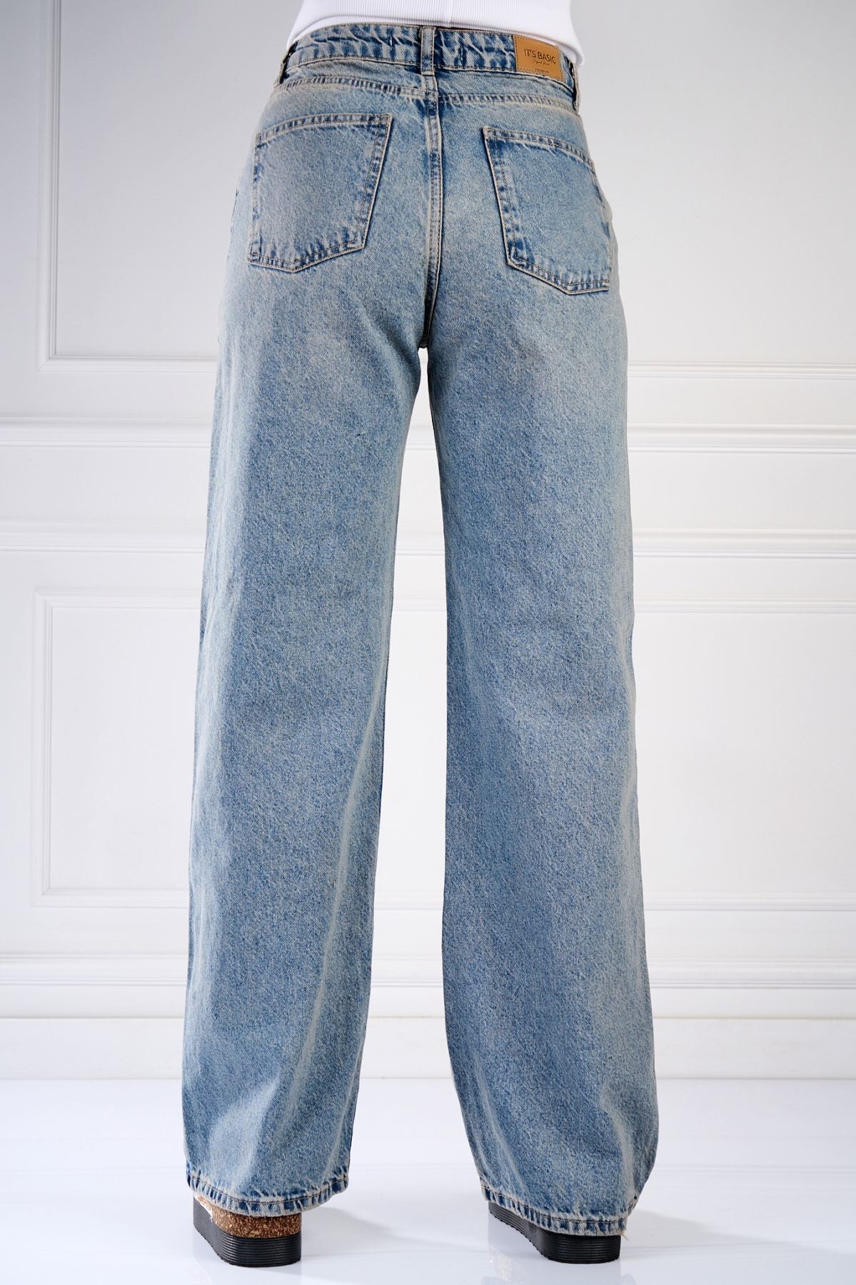 Blugi Regular Fit Albastri Sushmy - 2 | YEO