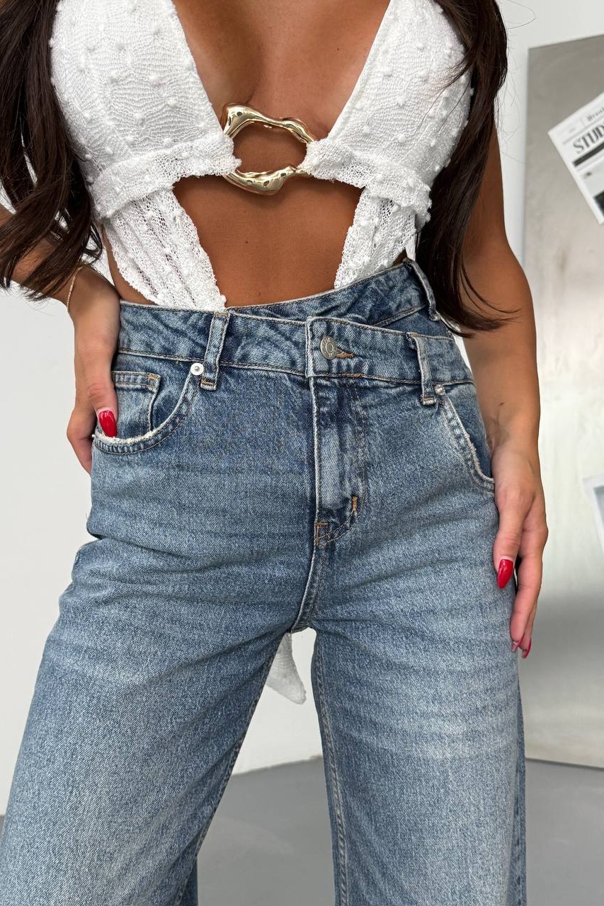 Blugi Regular Fit Albastri Wida