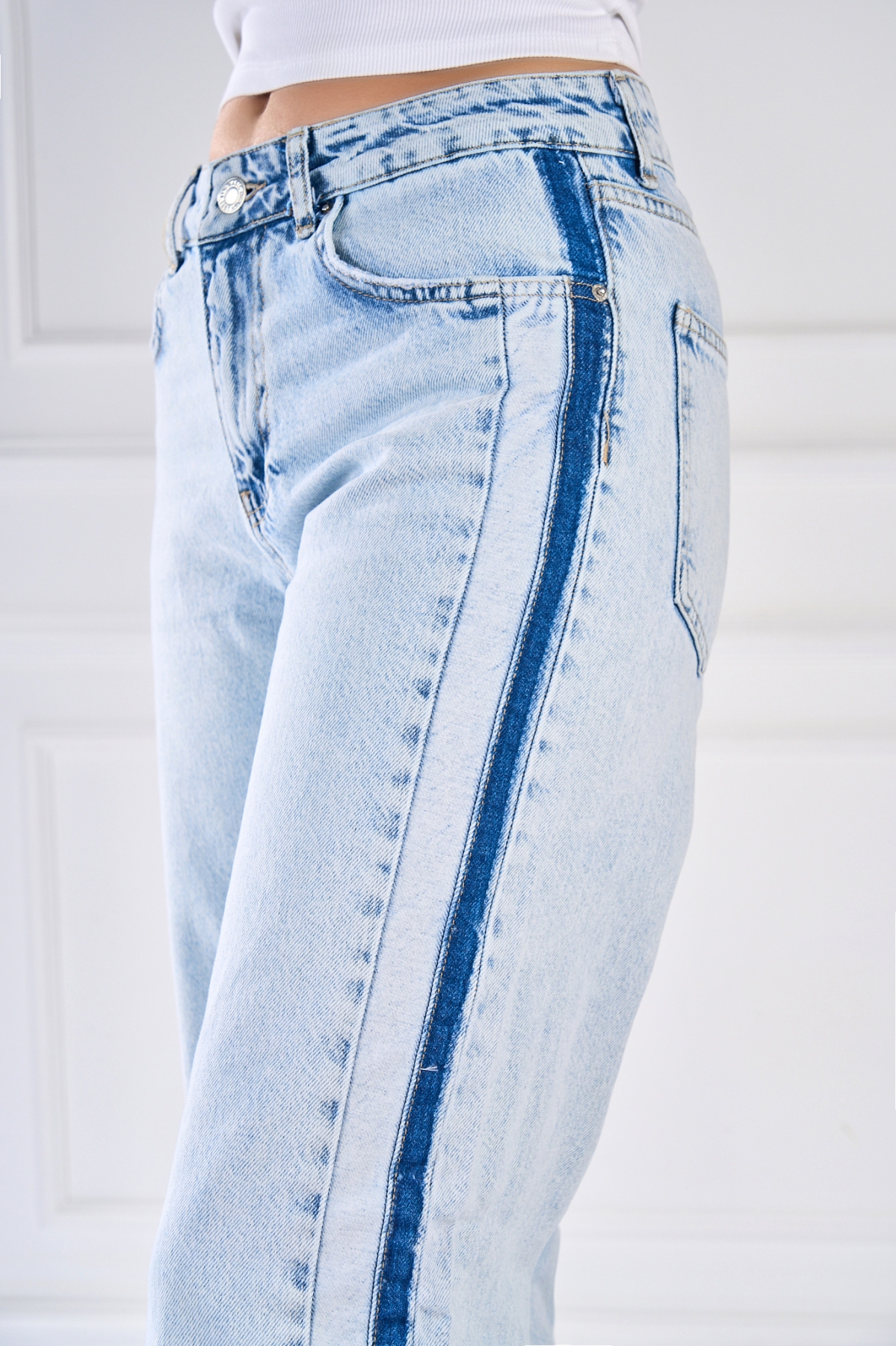 Blugi Regular Fit Albastri Zelia - 2 | YEO