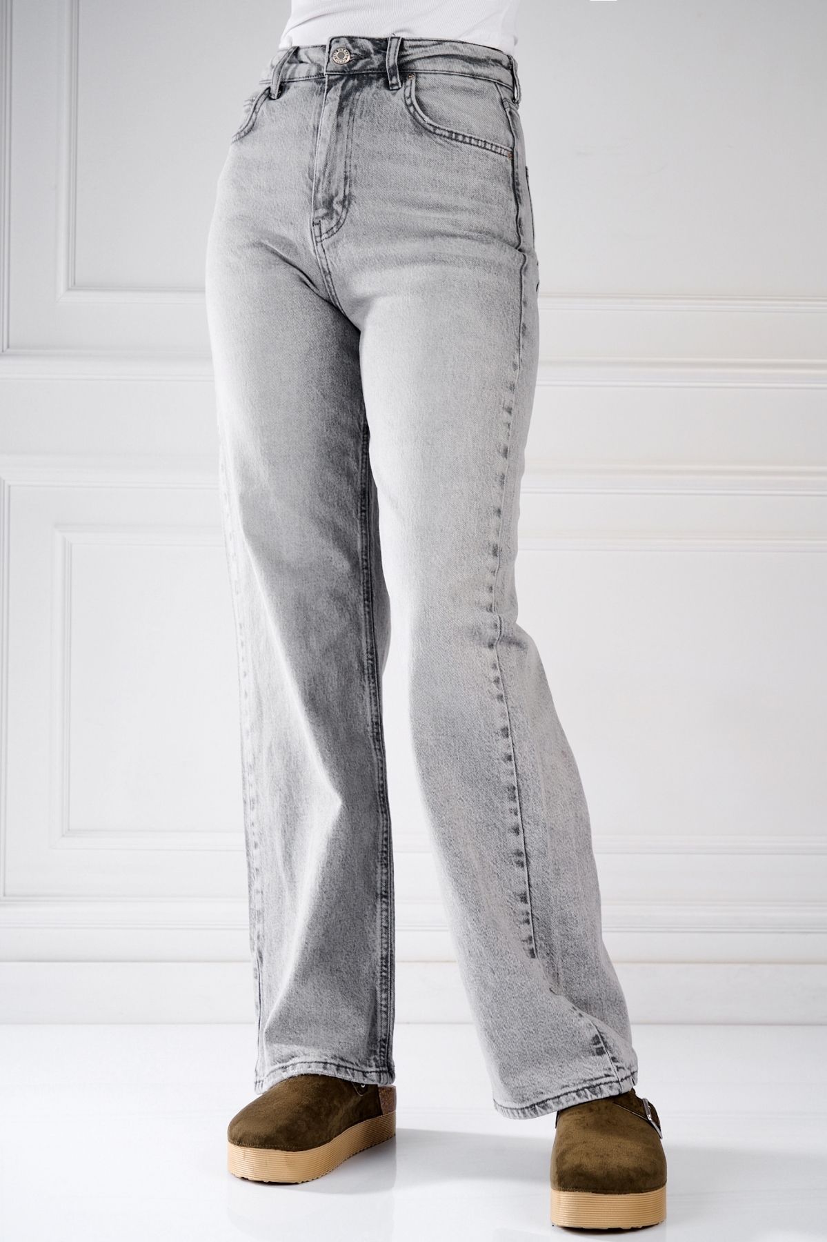 Blugi Regular Fit Gri Nazmin - 3 | YEO