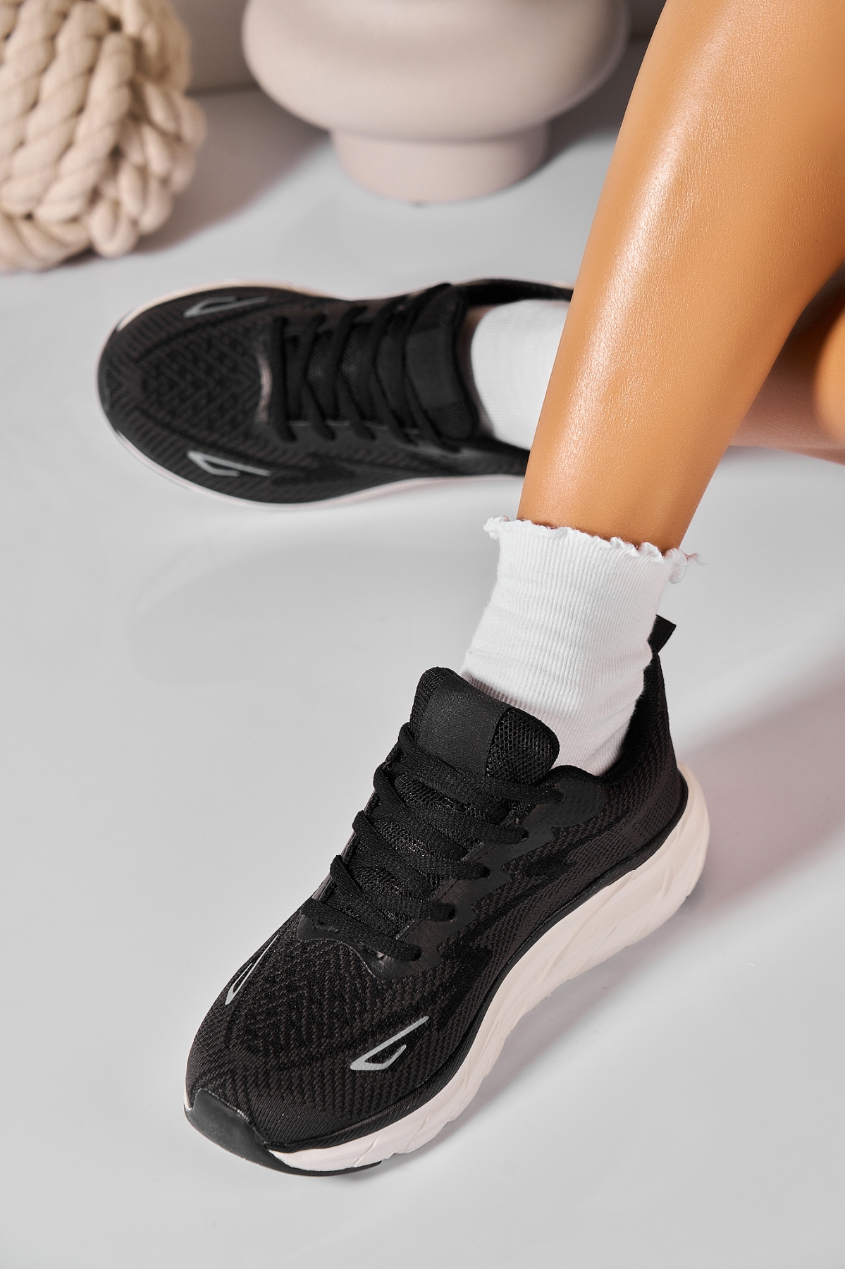 Adidași de damă Textil Negru Brella2 - 1 | YEO