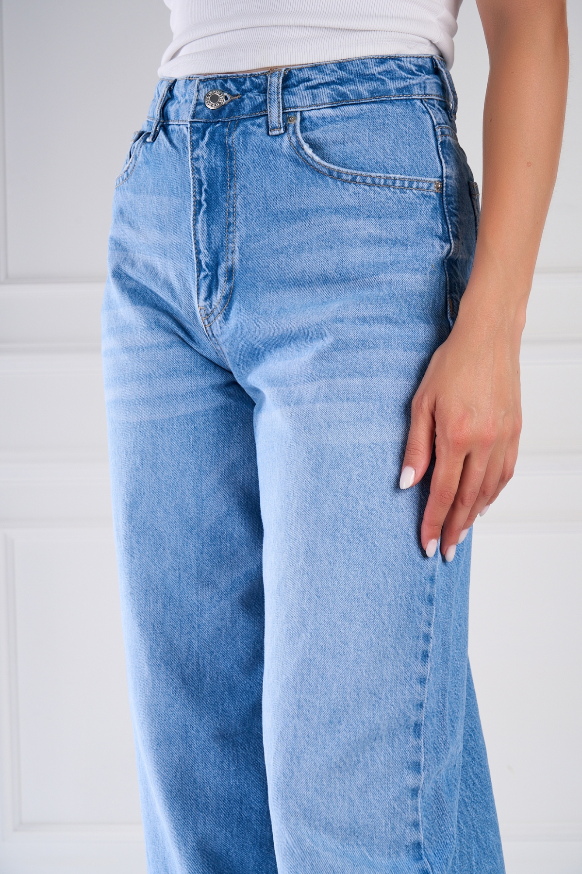 Blugi Damă Oversize Albastri Nirmala - 2 | YEO