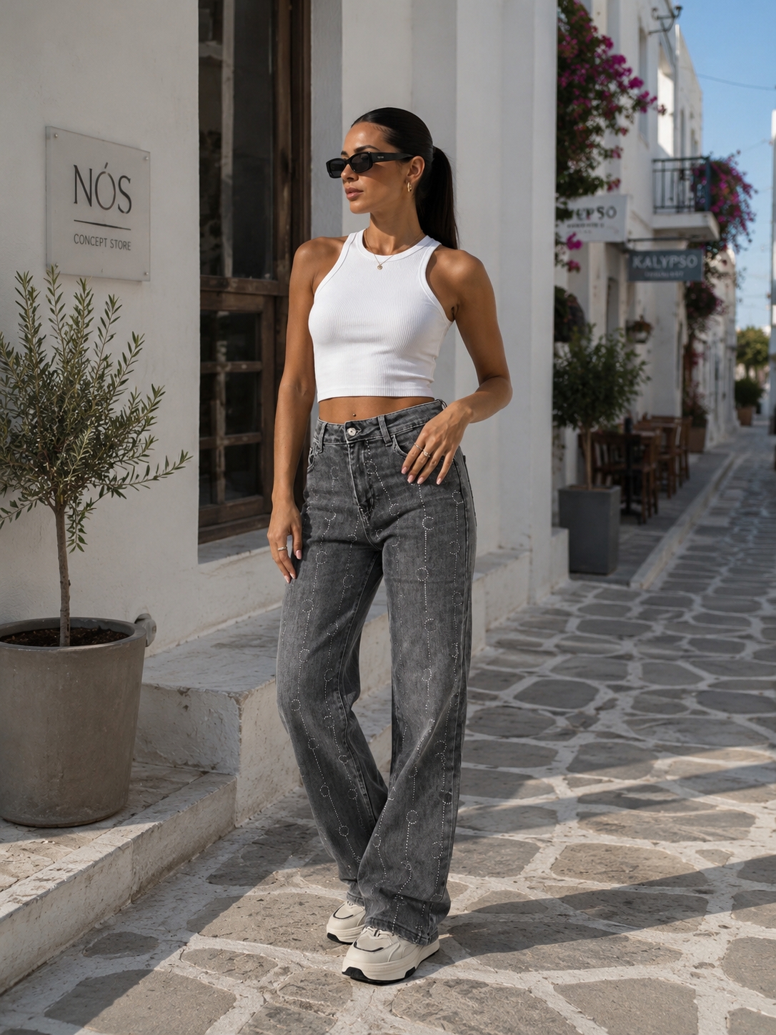 Blugi dama Regular Fit Gri Karlena