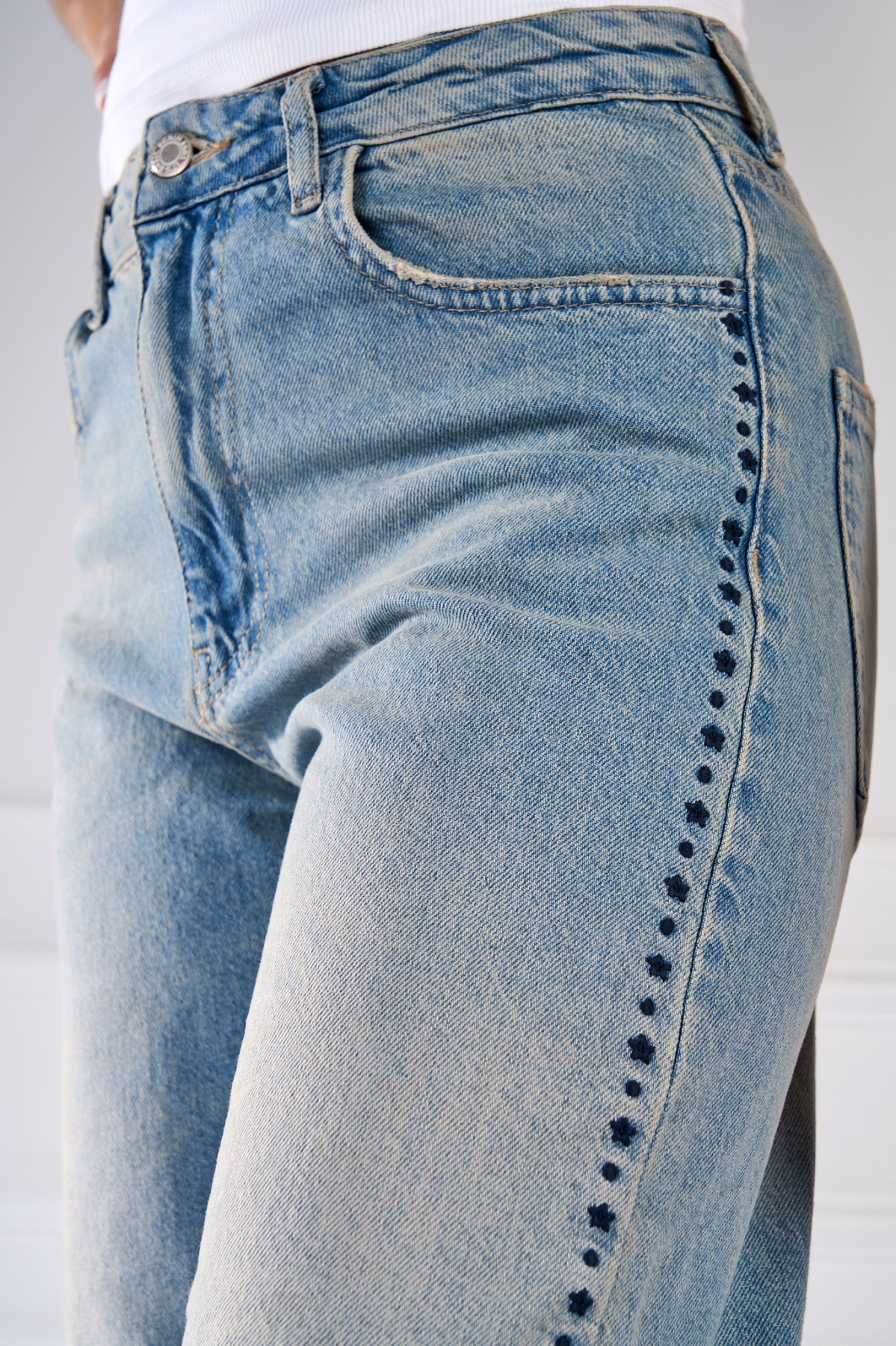 Blugi Regular Fit Albastri Lerusha - 1 | YEO