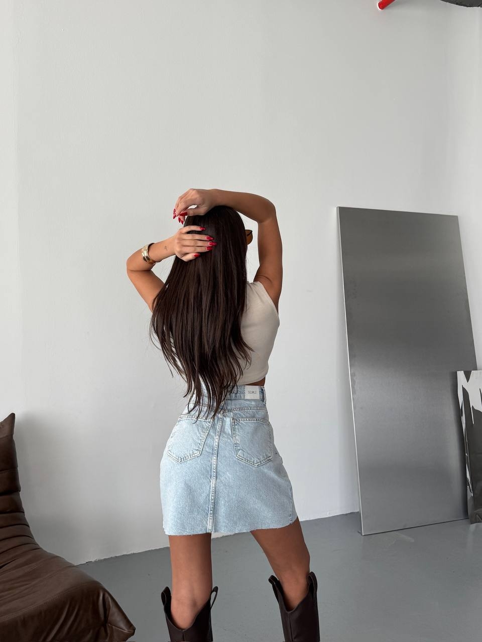Fuste Damǎ Albastru Noelia - 4 | YEO