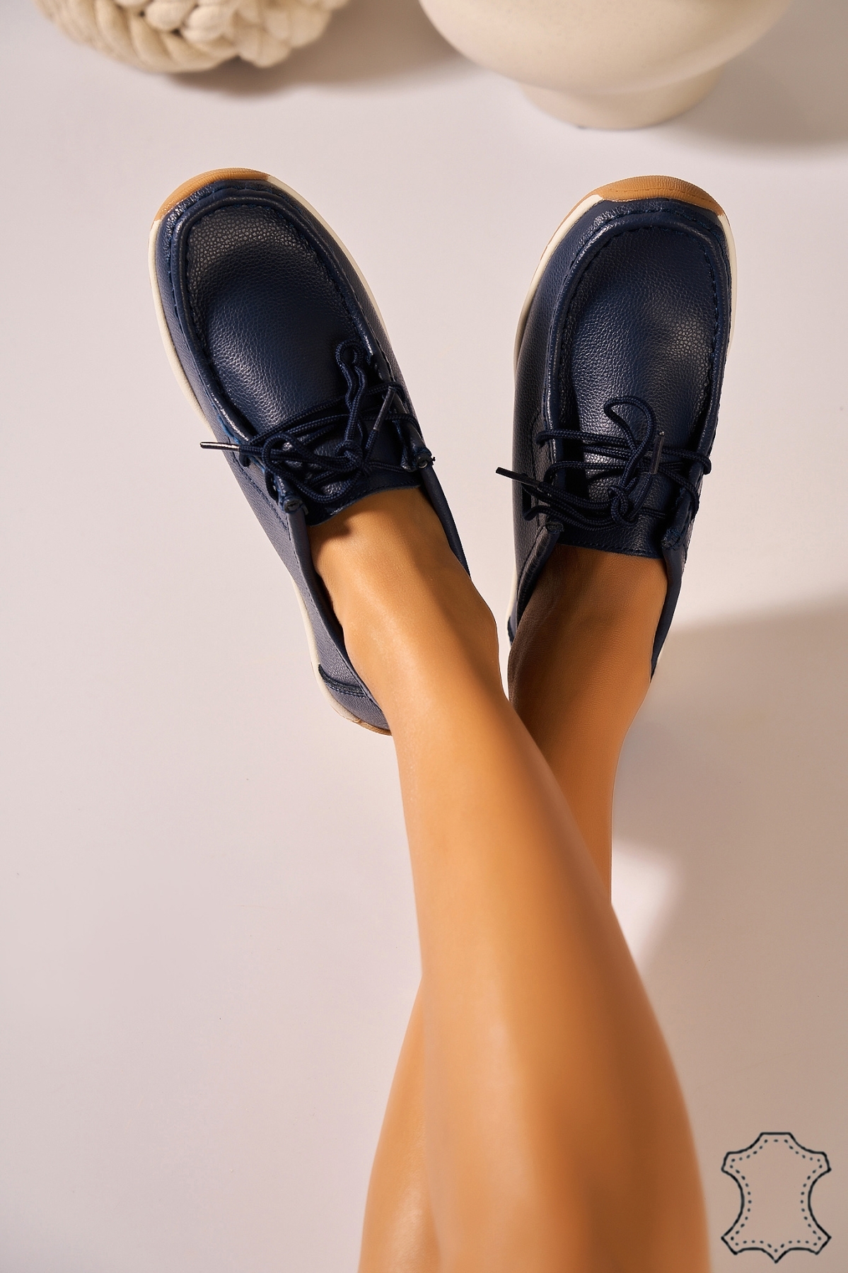 Mocasini dama Piele Naturala Bleumarin Haisley - 1 | YEO