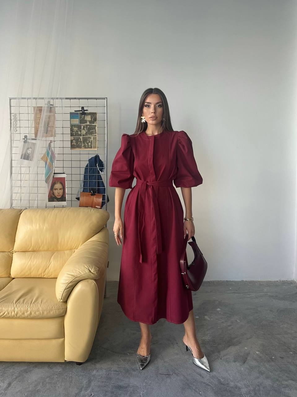 Rochii Dama Bordo Roxane - 3 | YEO
