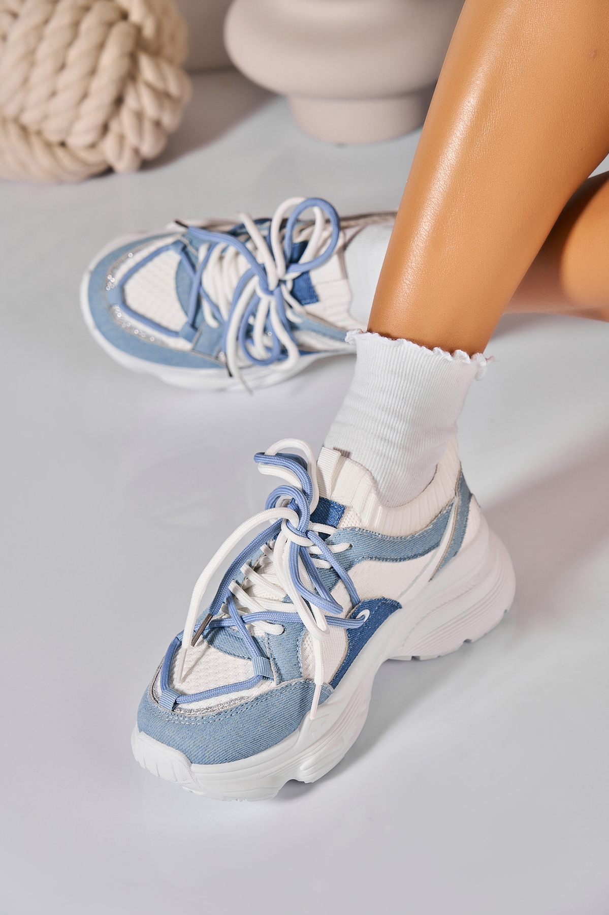 Adidași de damă Textil Albastru Imana - 1 | YEO
