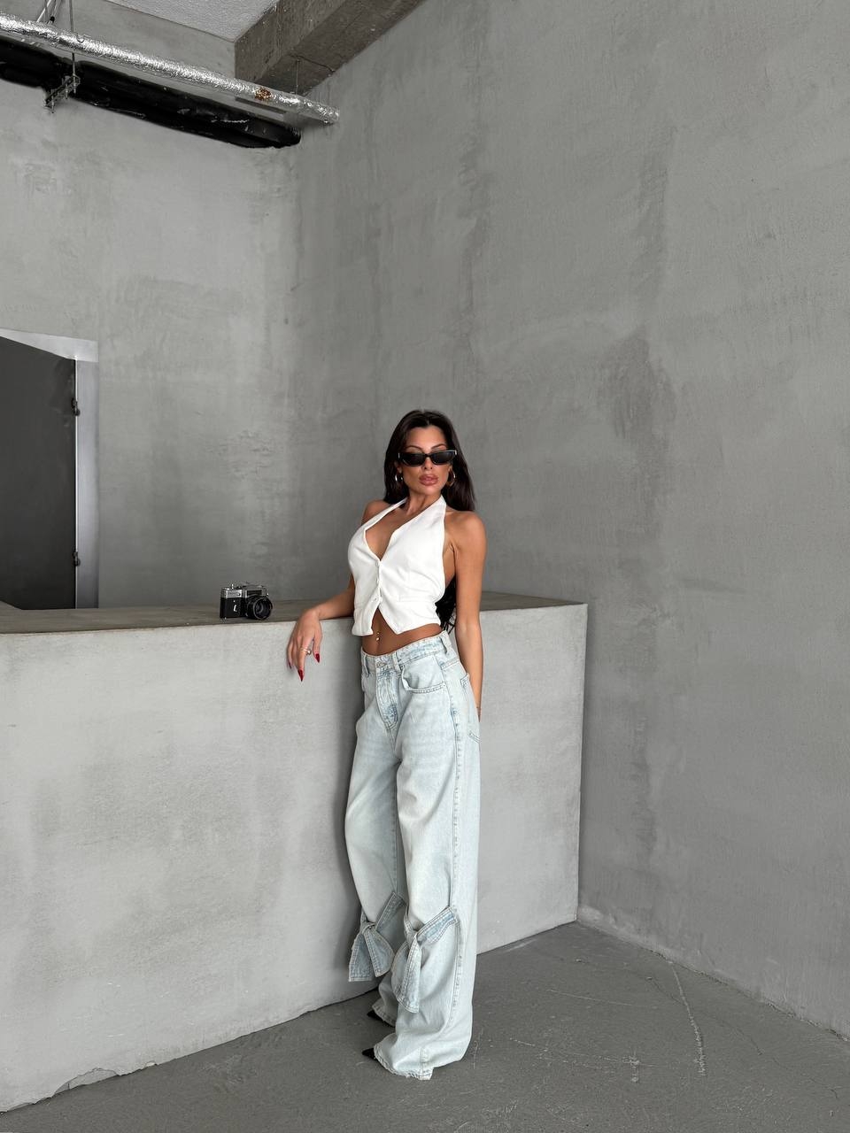 Blugi Damă Oversize Albastri Zuleyka - 1 | YEO