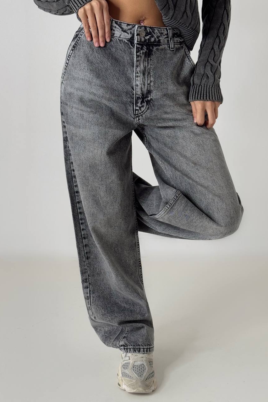 Blugi Damă Oversize Gri Catalina - 3 | YEO