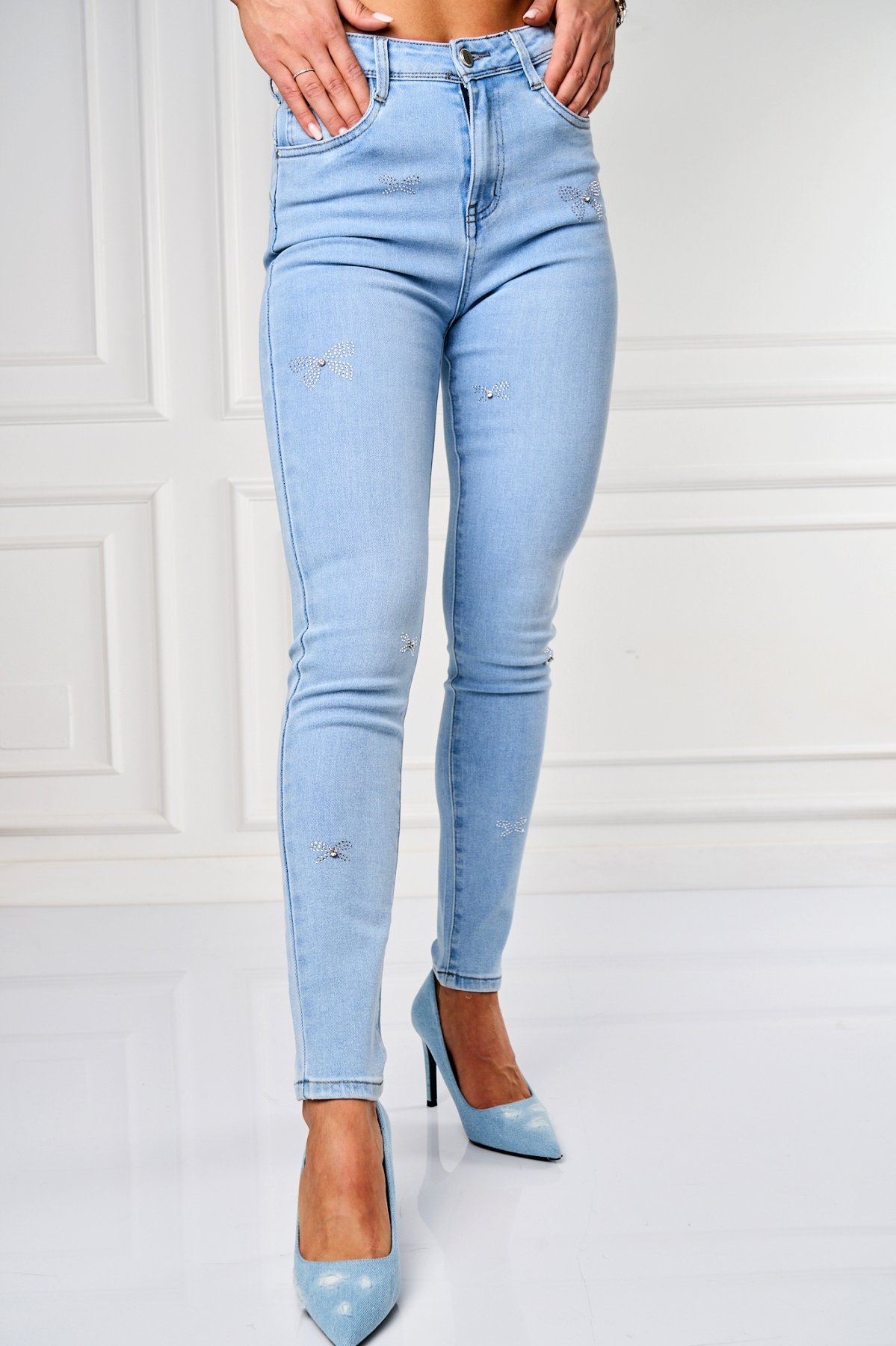 Blugi Damă Skinny Fit Albastru Akyla