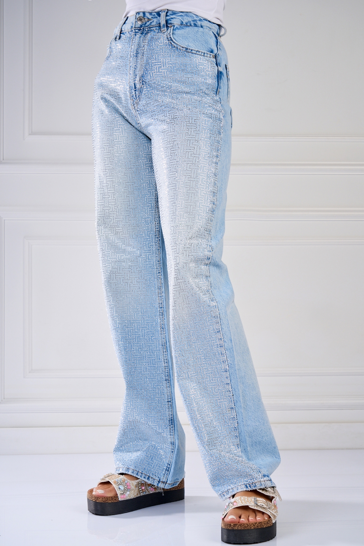 Blugi Regular Fit Albastri Elakya - 1 | YEO
