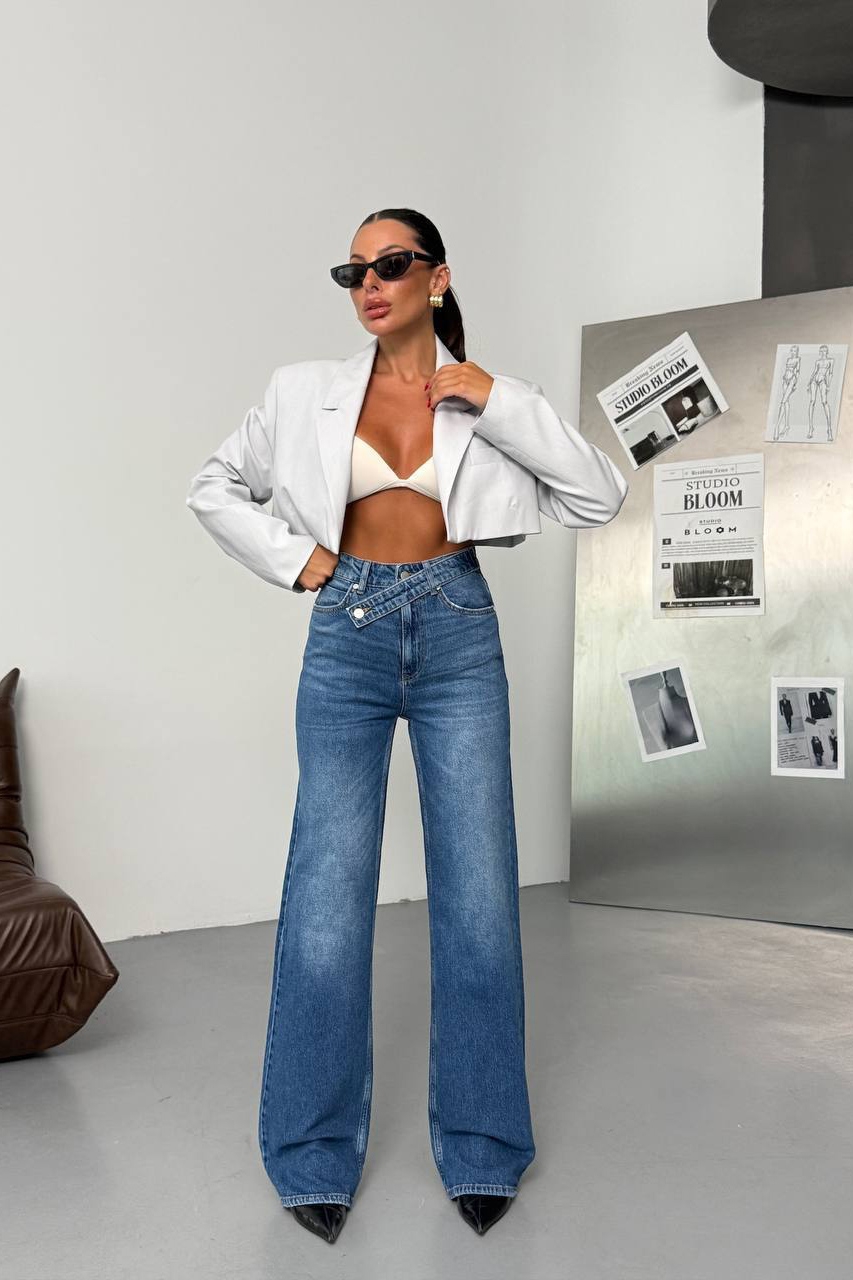 Blugi Regular Fit Albastri Jazveen