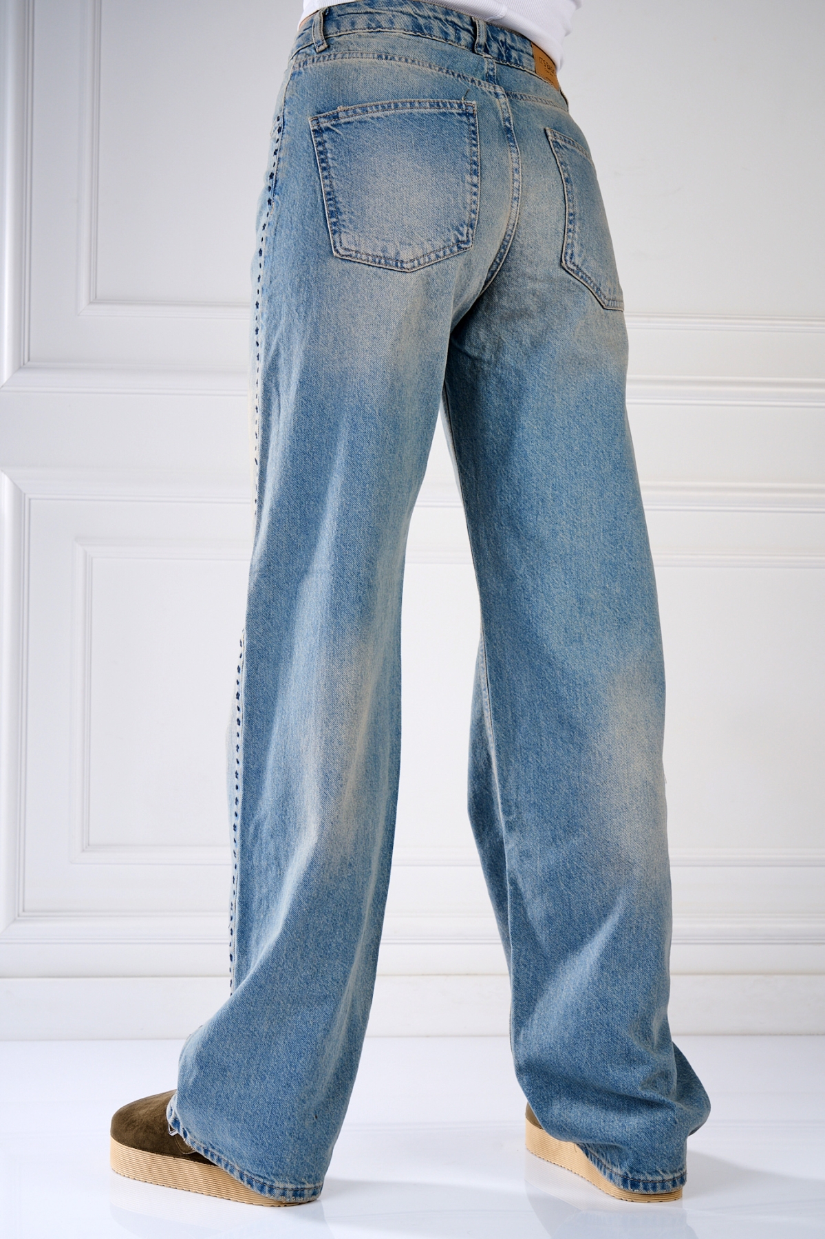 Blugi Regular Fit Albastri Lerusha - 2 | YEO