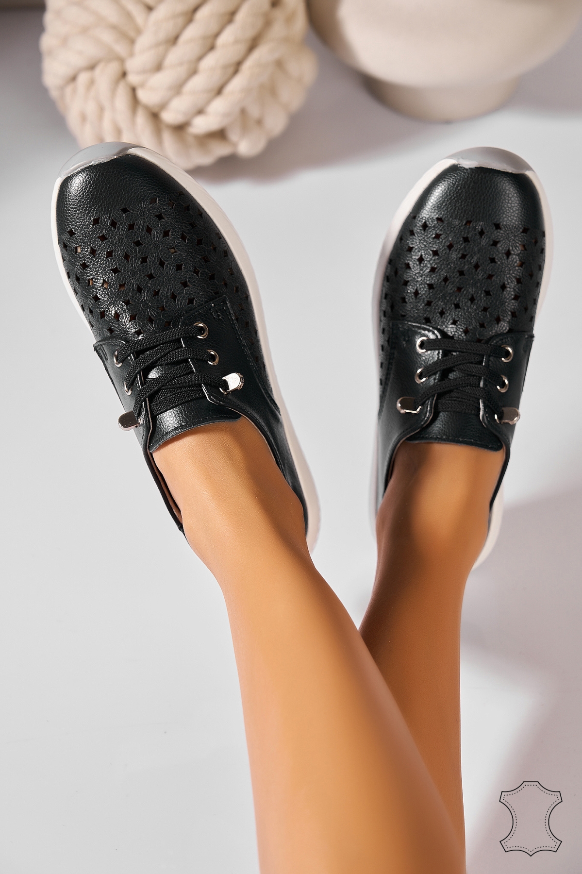 Adidasi Piele Naturala Bleumarin Qiana - 1 | YEO