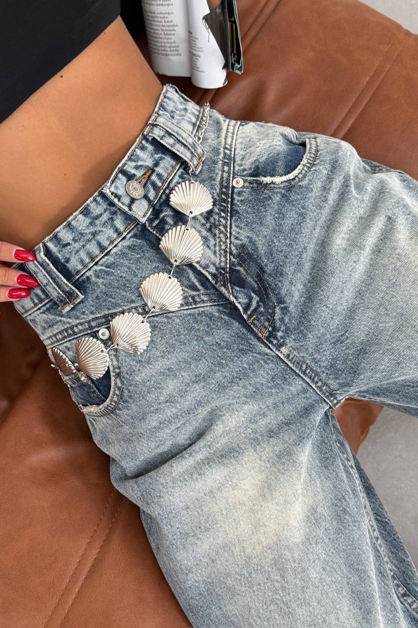 Blugi Damă Oversize Albastri Cyanne