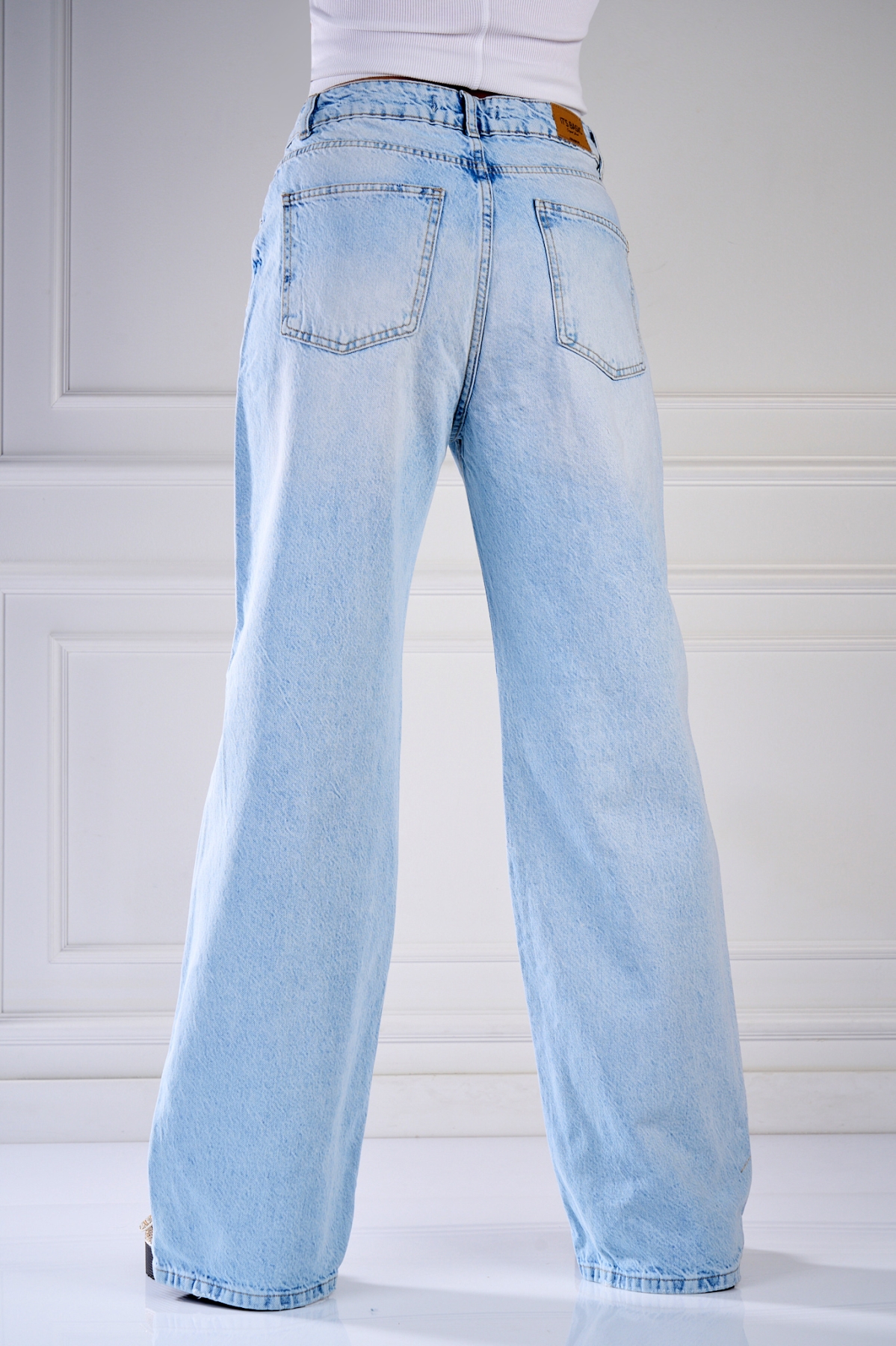 Blugi Damă Oversize Albastri Hamina - 2 | YEO