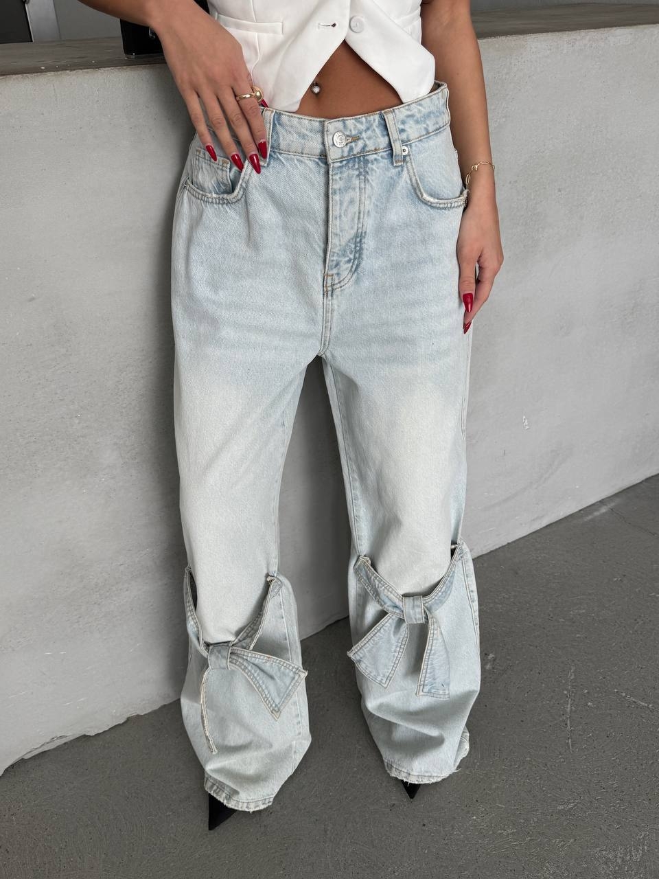 Blugi Damă Oversize Albastri Zuleyka - 2 | YEO