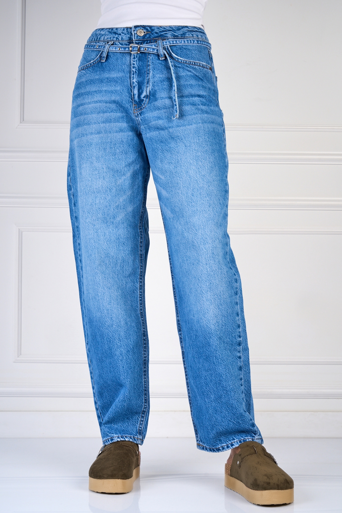 Blugi Regular Fit Albastri Aksa - 3 | YEO