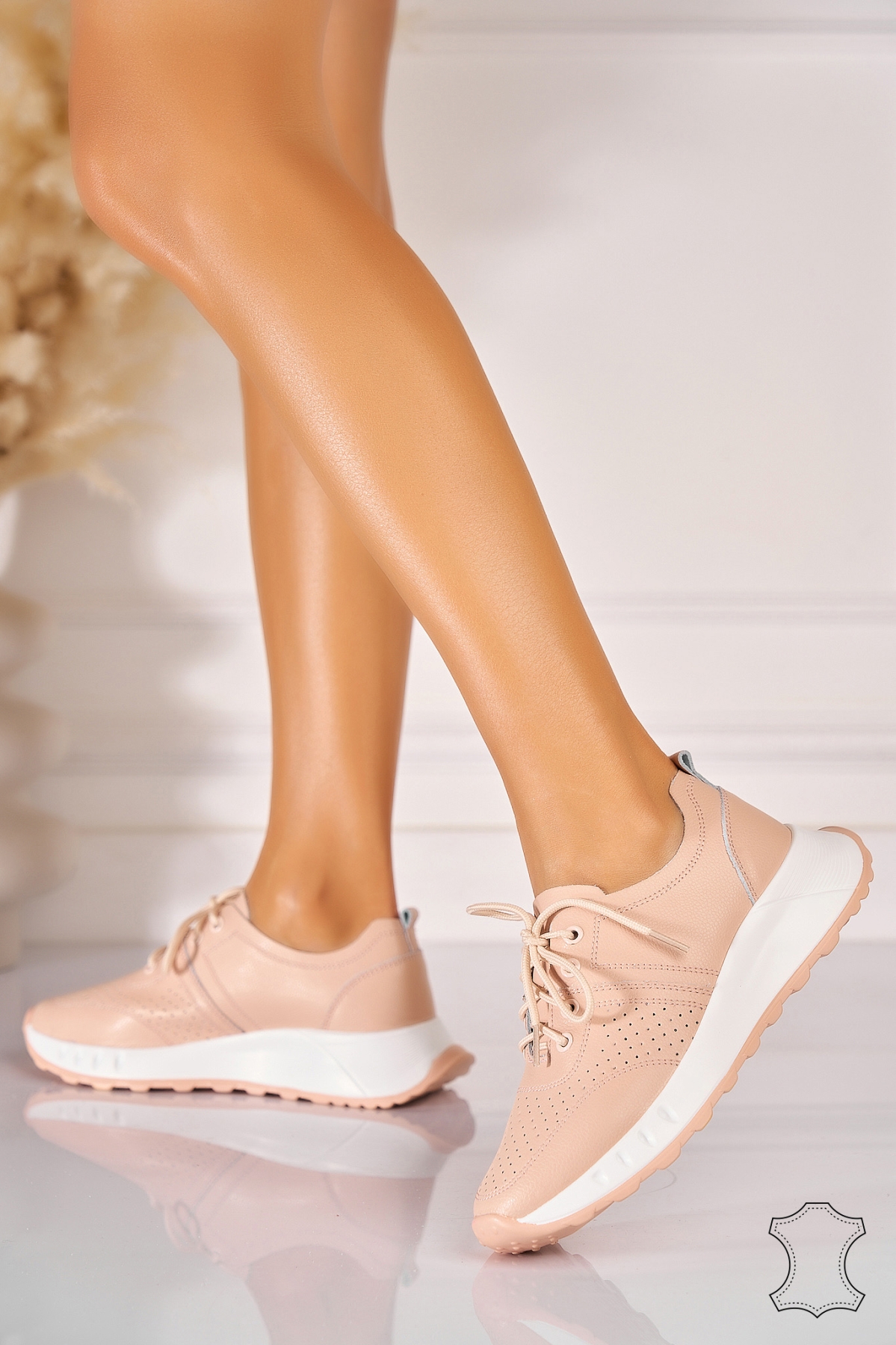 Adidasi Piele Naturala Nude Katana - 2 | YEO