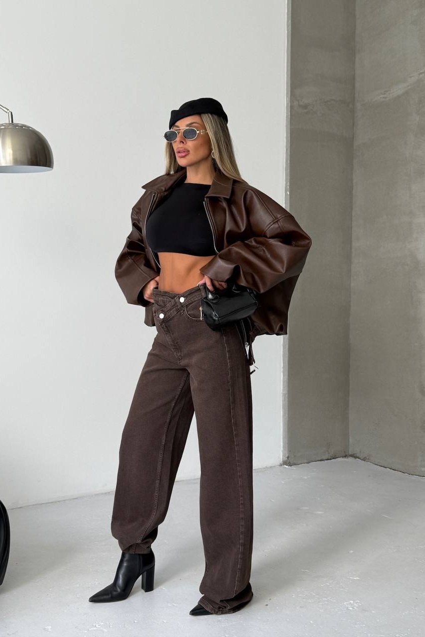 Blugi Damă Oversize Maro Esmae