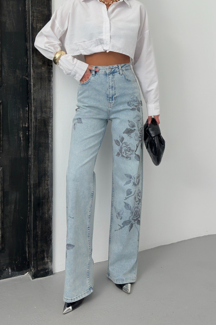 Blugi Regular Fit Albastri Pyera - 1 | YEO
