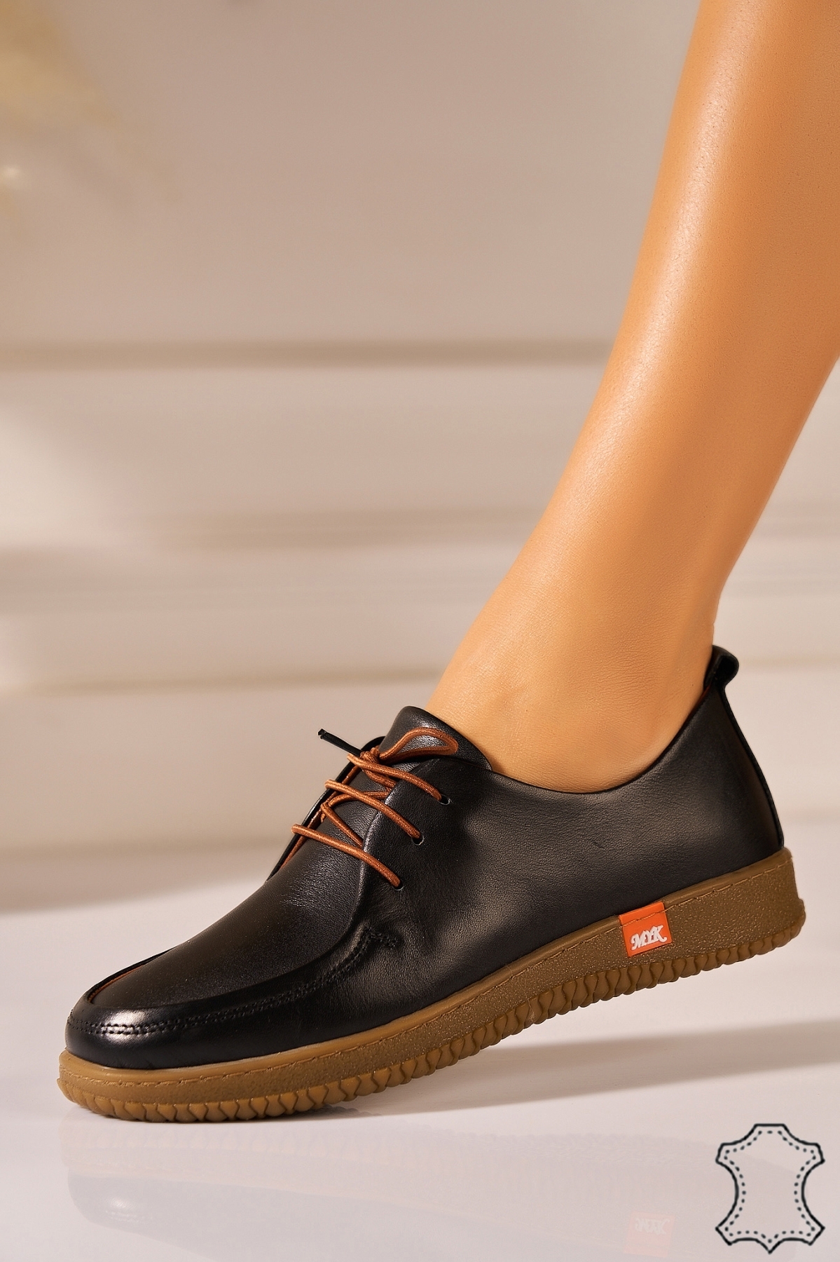 Mocasini dama Piele Naturala Negri Klaire