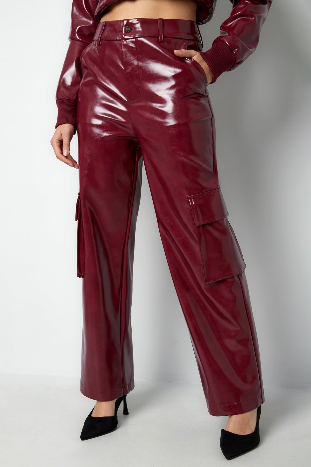 Pantaloni Damă Bordo Leona