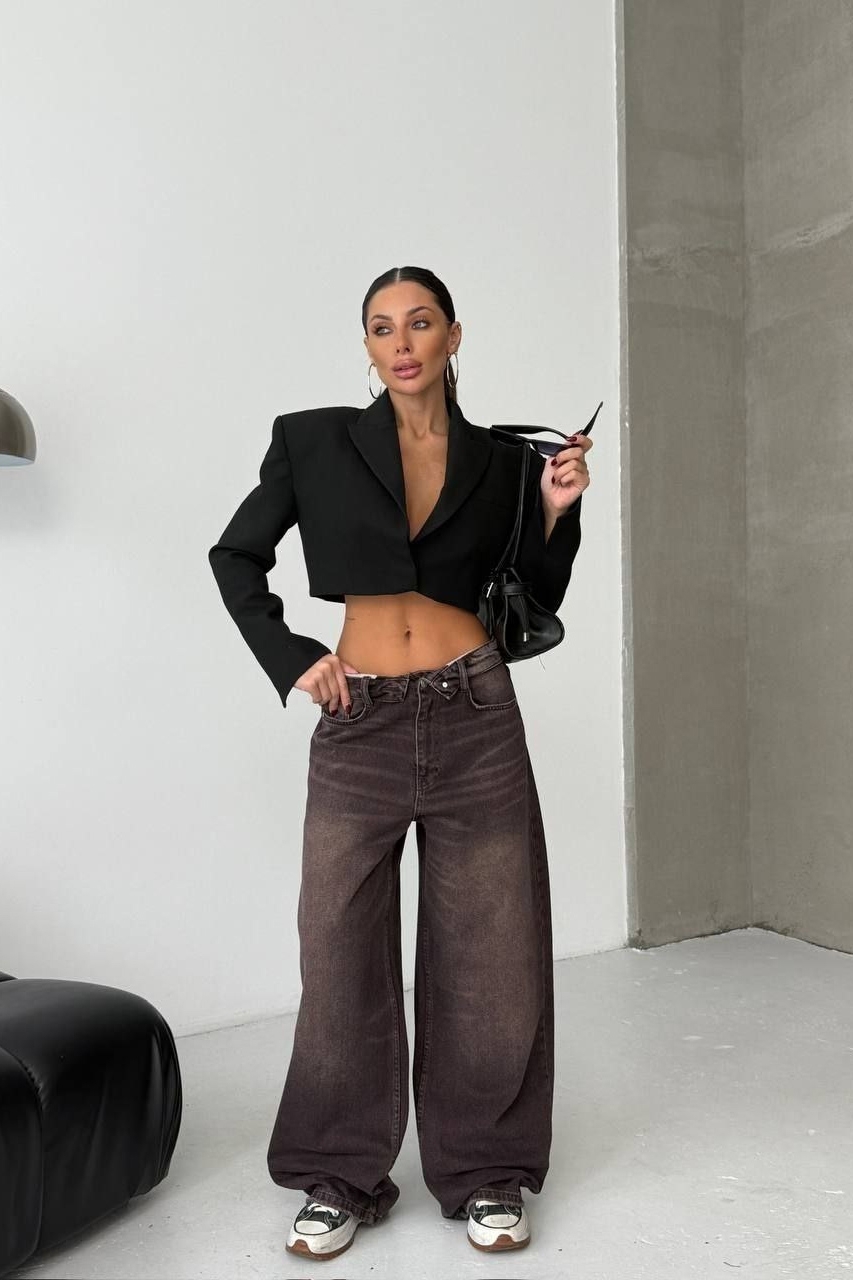 Blugi Damă Oversize Maro Harya