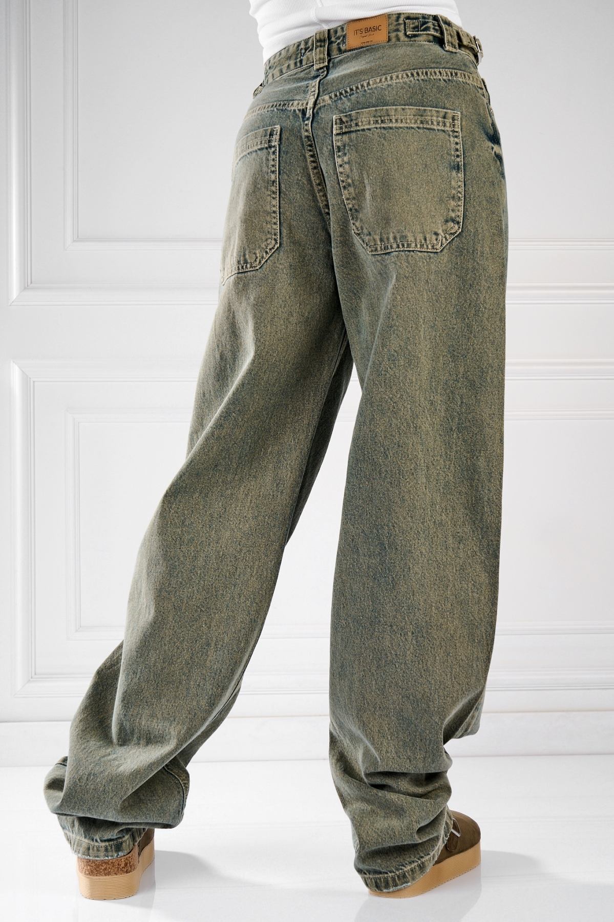 Blugi Damă Oversize Verzi Nafira - 4 | YEO