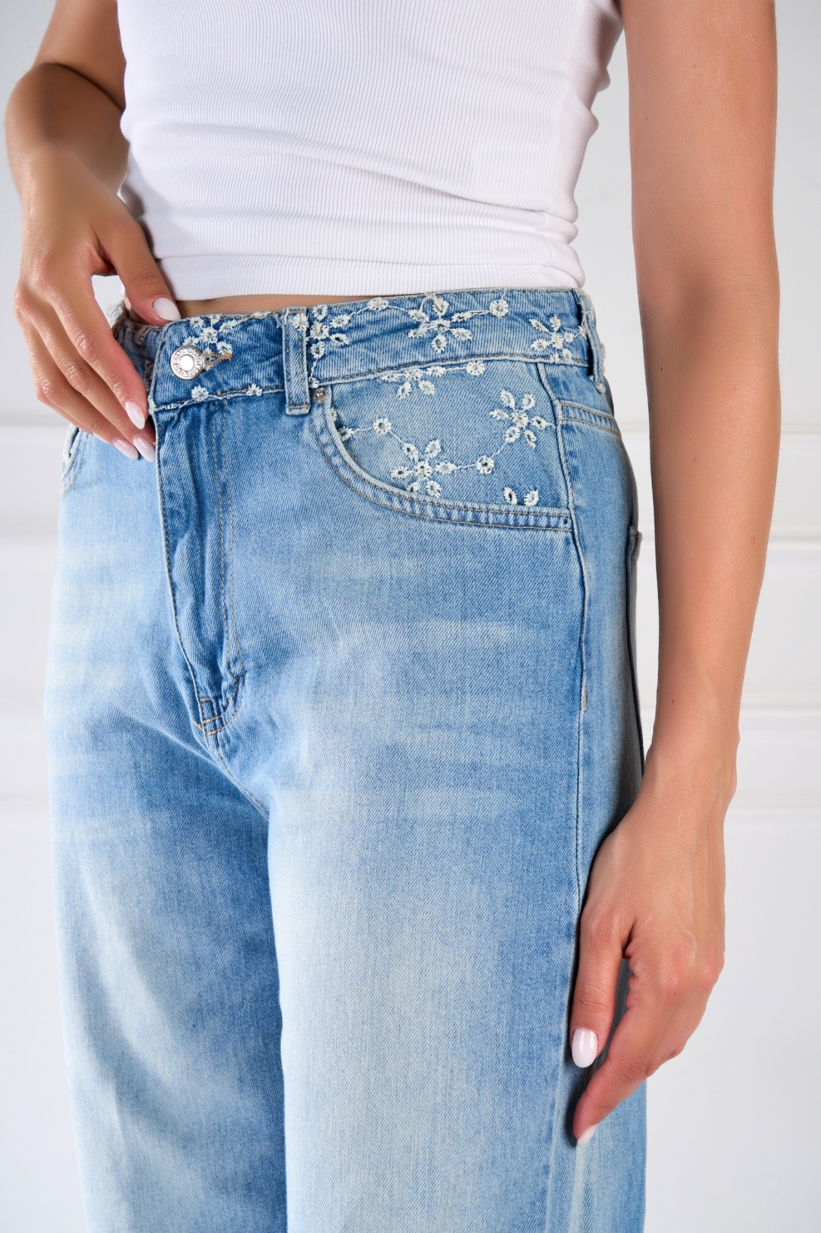 Blugi Regular Fit Albastri Sakshi - 1 | YEO
