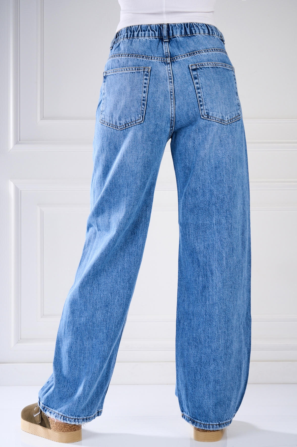 Blugi Regular Fit Albastri Vanaja - 3 | YEO