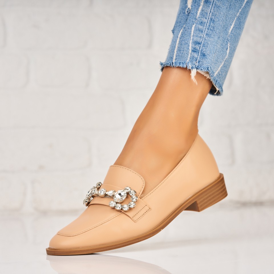 Pantofi dama casual Kaki din Piele Ecologica Izzah A5338
