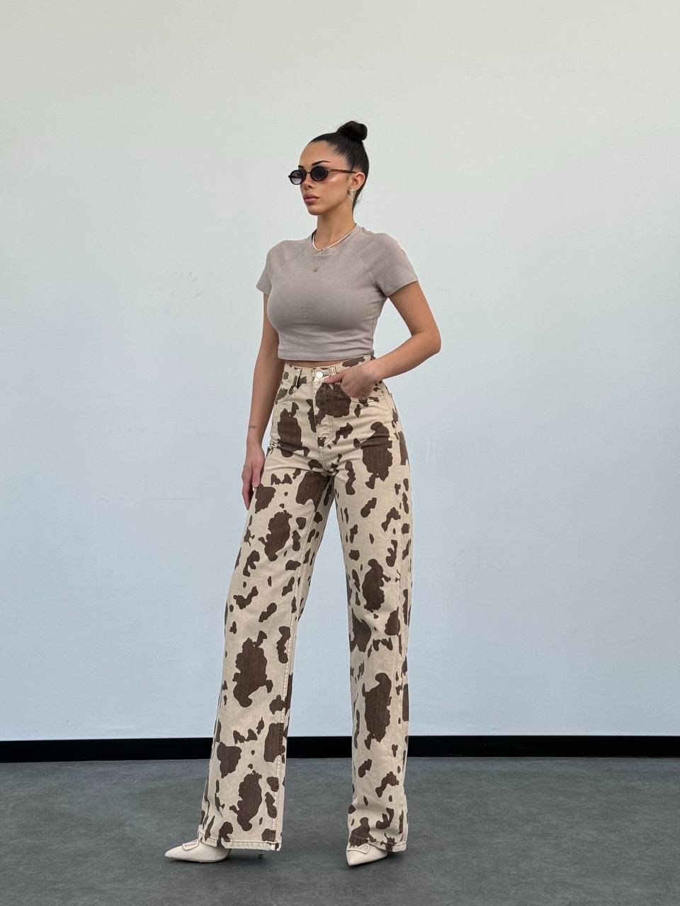 Blugi Damă Evazati Animal Print Samira - 4 | YEO