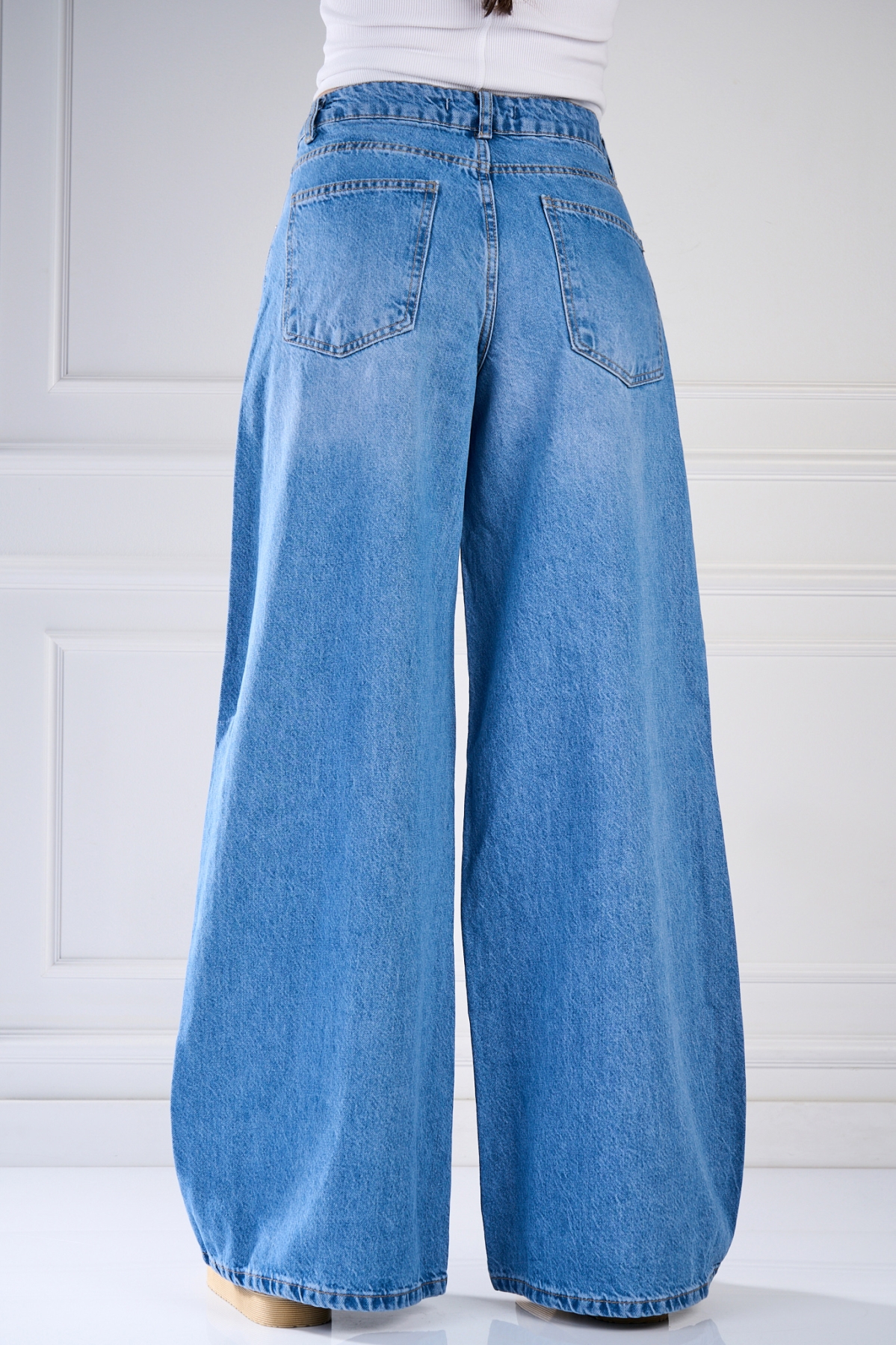 Blugi Damă Oversize Albastri Geshna - 1 | YEO