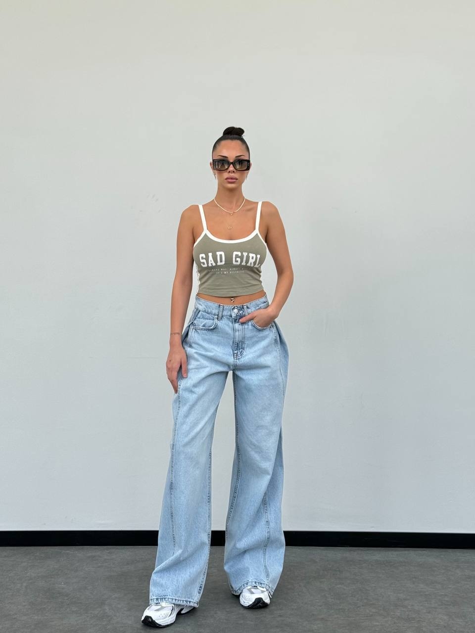 Blugi Damă Oversize Albastri Karime - 1 | YEO