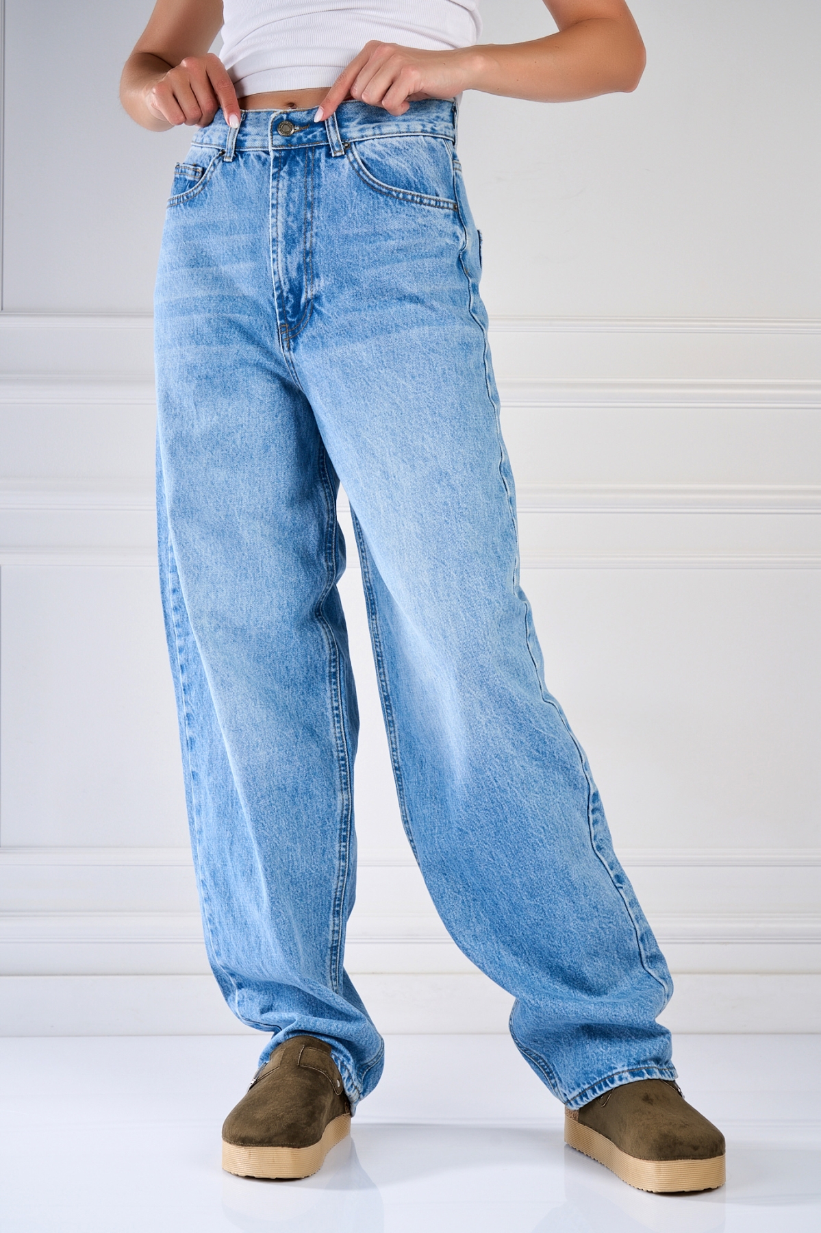 Blugi Damă Oversize Albastri Vaysa - 3 | YEO