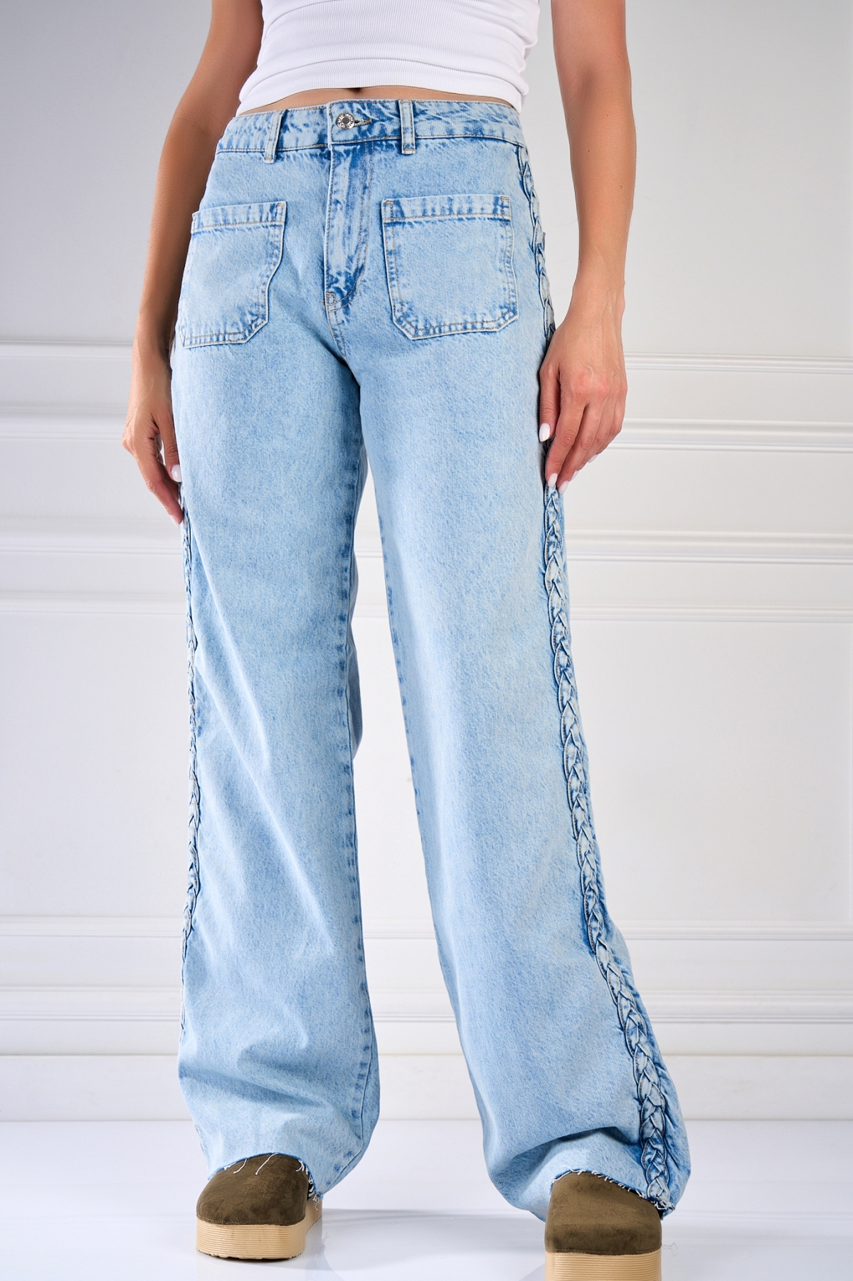 Blugi Regular Fit Albastri Omisha
