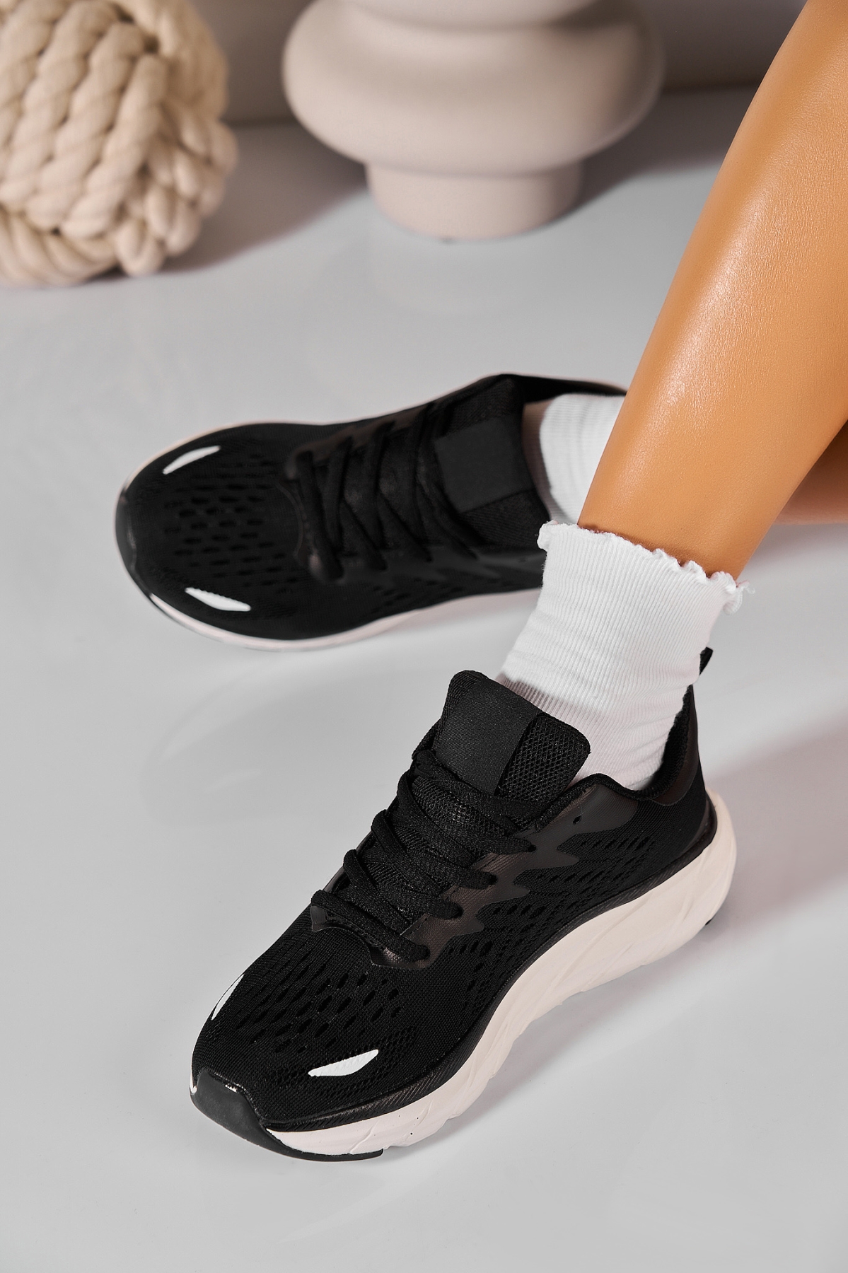 Adidași de damă Textil Negru Yomna2 - 2 | YEO