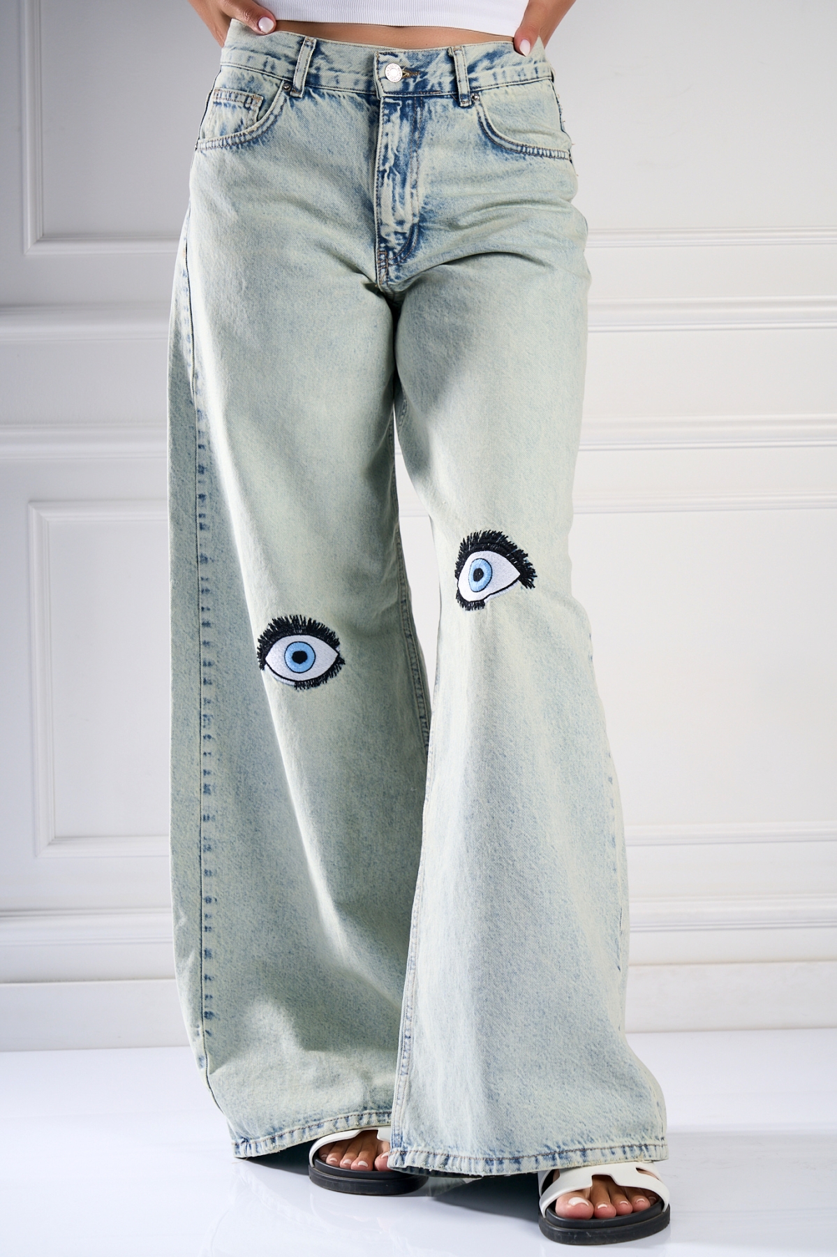 Blugi Damă Oversize Albastri Cithara - 1 | YEO