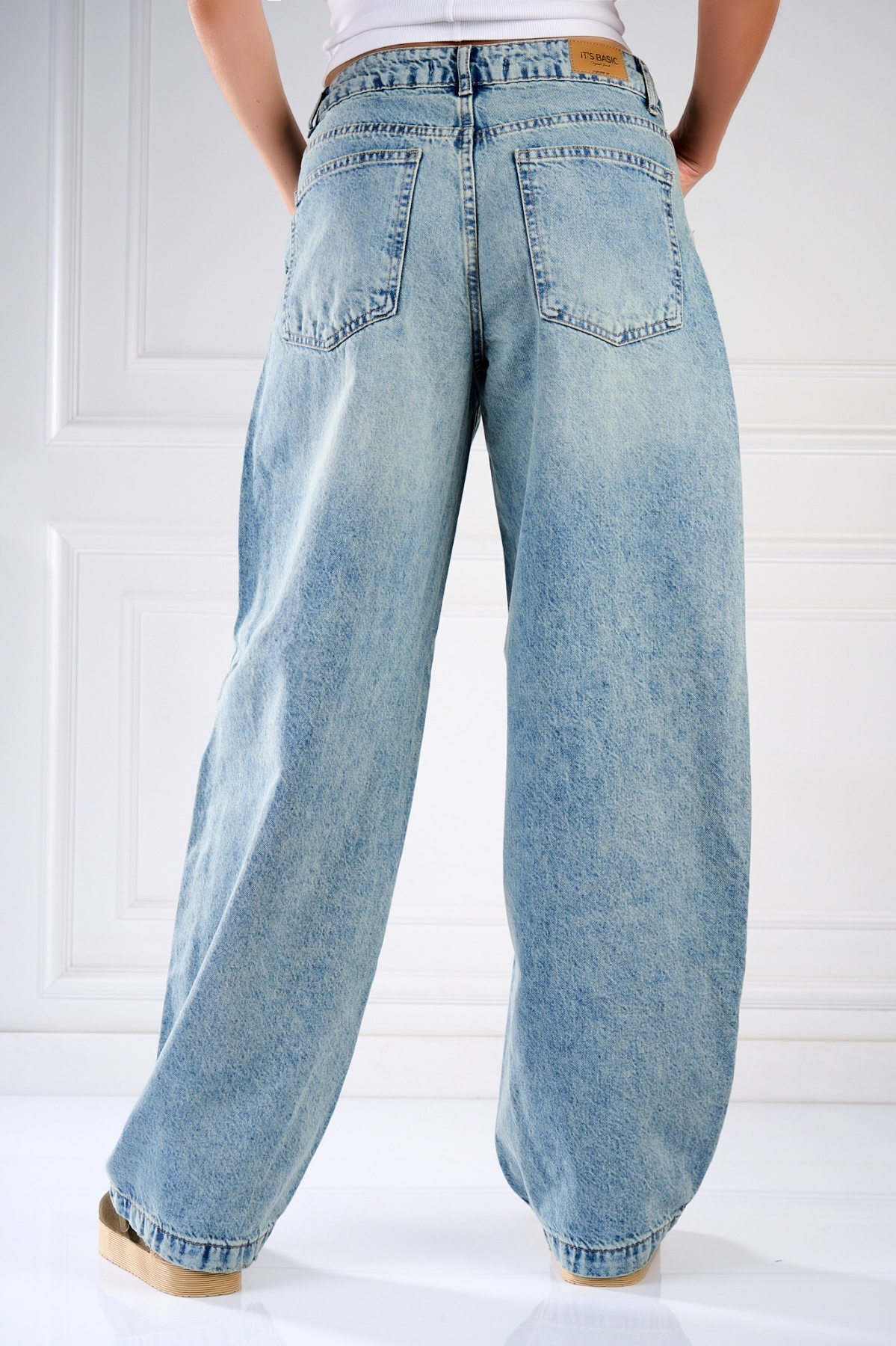 Blugi Damă Oversize Albastri Greyna - 2 | YEO