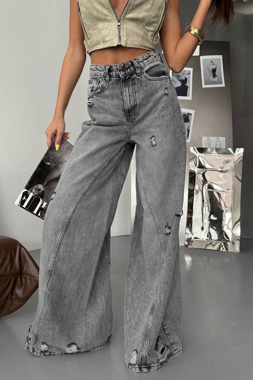 Blugi Damă Oversize Gri Dalisa