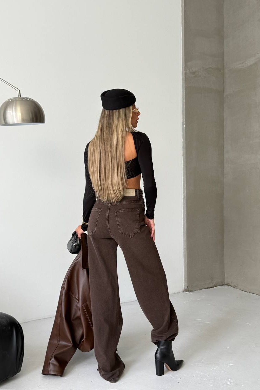 Blugi Damă Oversize Maro Esmae - 1 | YEO
