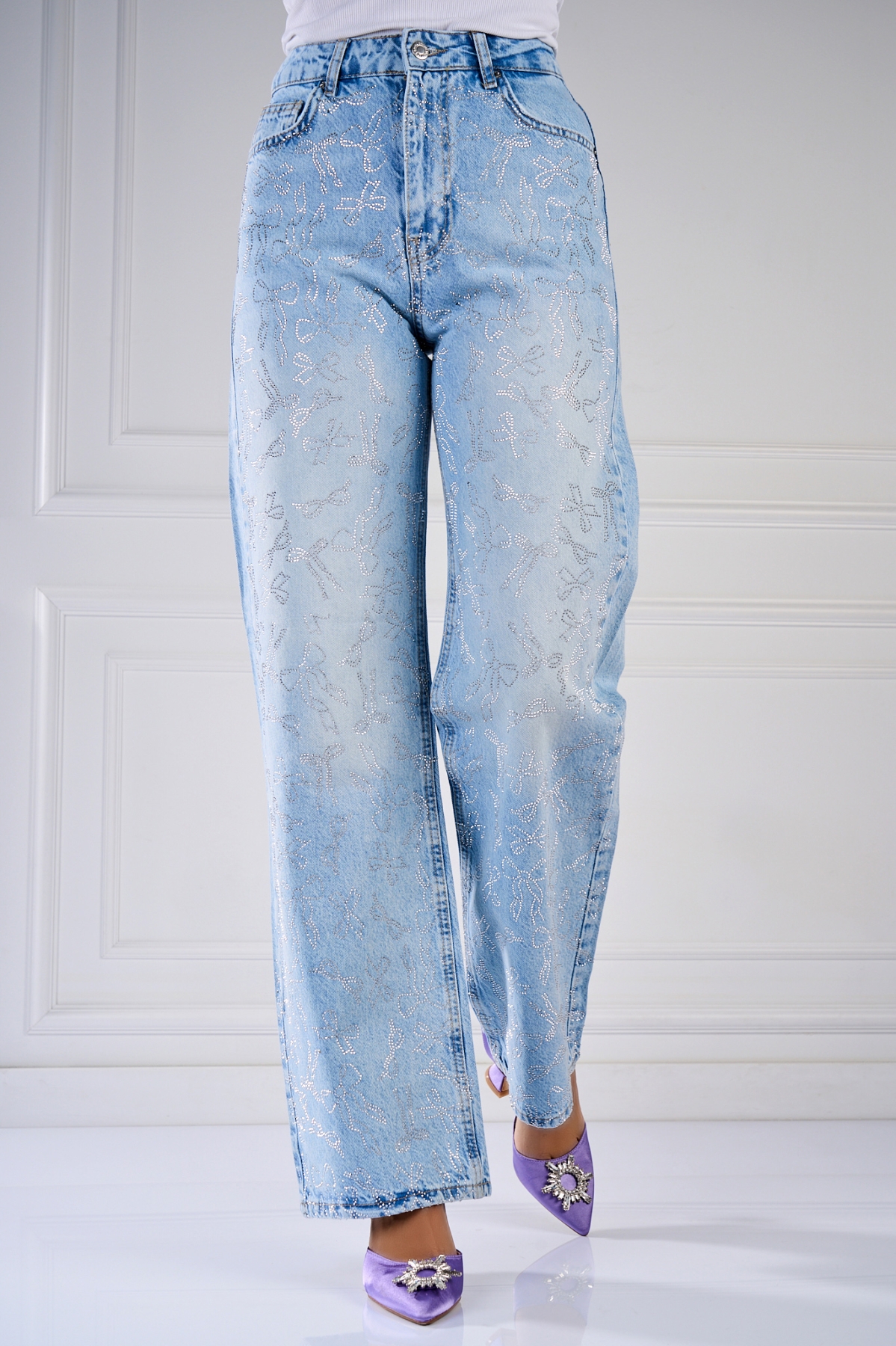 Blugi Regular Fit Albastri Nayana - 2 | YEO