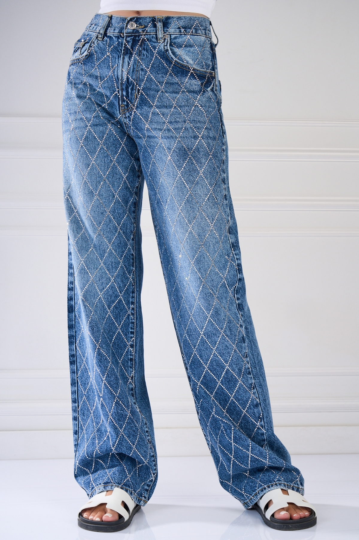 Blugi Regular Fit Albastri Smisha - 2 | YEO