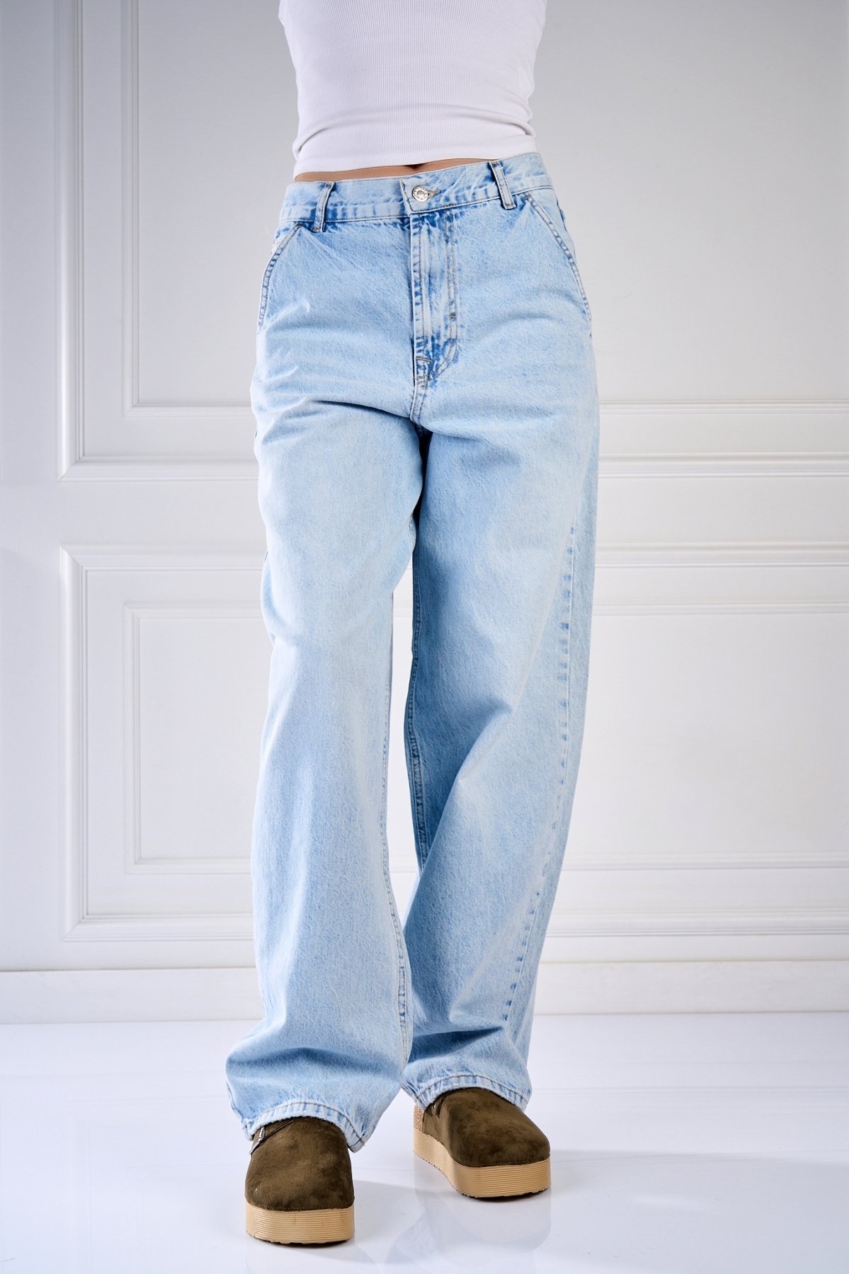 Blugi Regular Fit Albastri Vishy - 1 | YEO