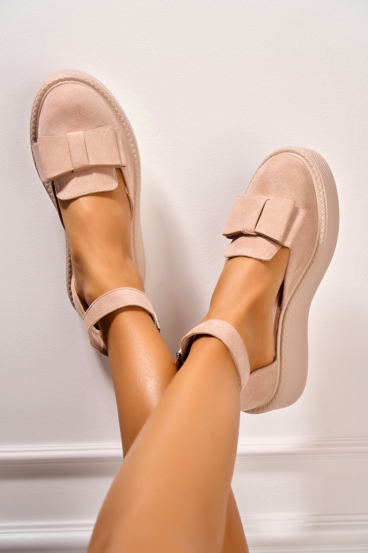 Pantofi dama casual Bej din Piele Ecologica Intoarsa Sonia2 - 2 | YEO