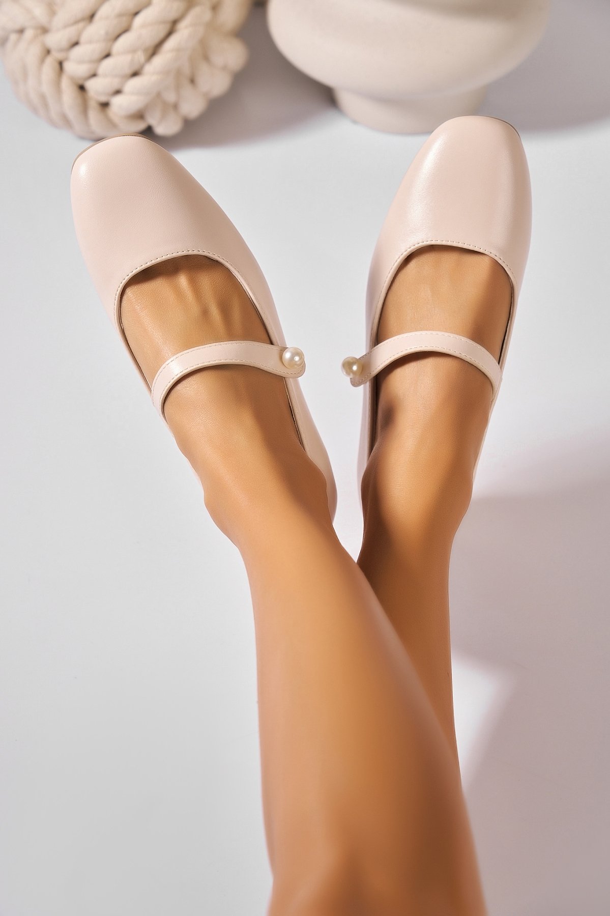 Pantofi dama casual Bej din Piele Ecologica Suzana2